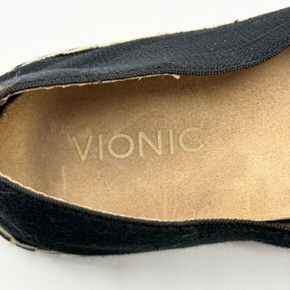 Vionic Valeri Black Espadrille Canvas Slip-On Shoes - Women’s US 9 / EU 41 - Picture 9 of 12